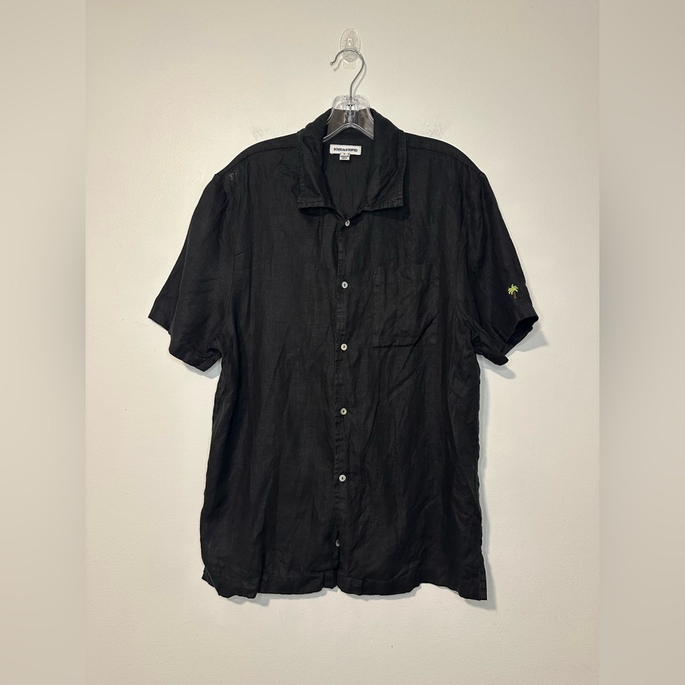 SOLID & STRIPED Men’s Cabana 100% Linen Casual Beachy Button Down Shirt Sz S